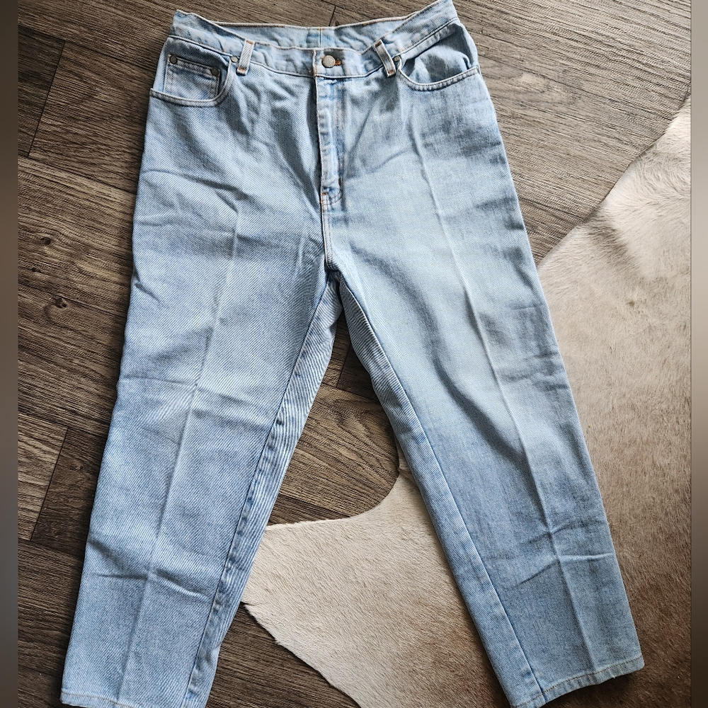 Vintage Bill Blass Light Wash High Waist Denim Jeans Size 12P
